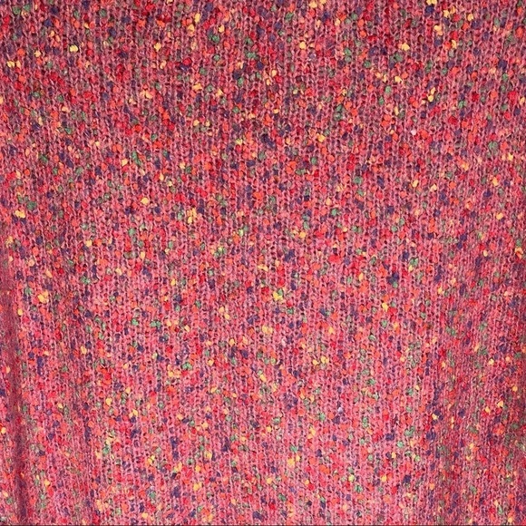 United Knitwear Pink Rainbow Dot Cowl Neck Sweater Large - Picture 8 of 9